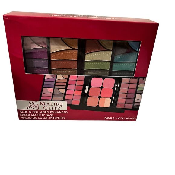 Malibu Glitz Ultimate Makeup Kit 71 Color Palette Eyeshadow Blush Lip - Picture 2 of 7